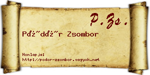Pödör Zsombor névjegykártya