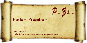 Pödör Zsombor névjegykártya